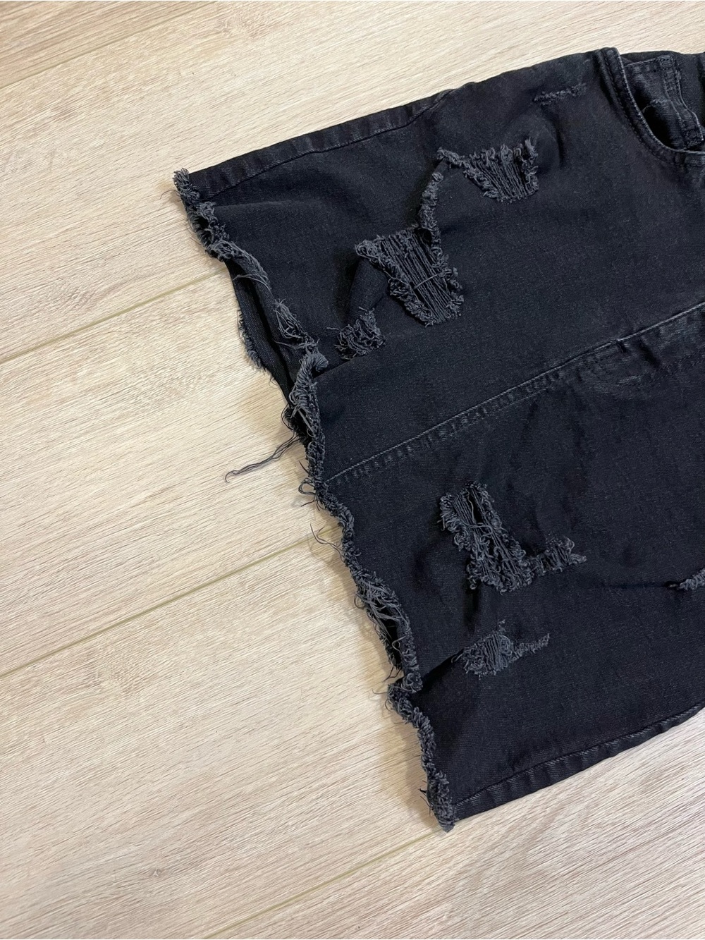 REBEL ROGUE Distressed Black Denim Mini Skirt - FREE SHIPPING on Bundles $95+ - Picture 7 of 10